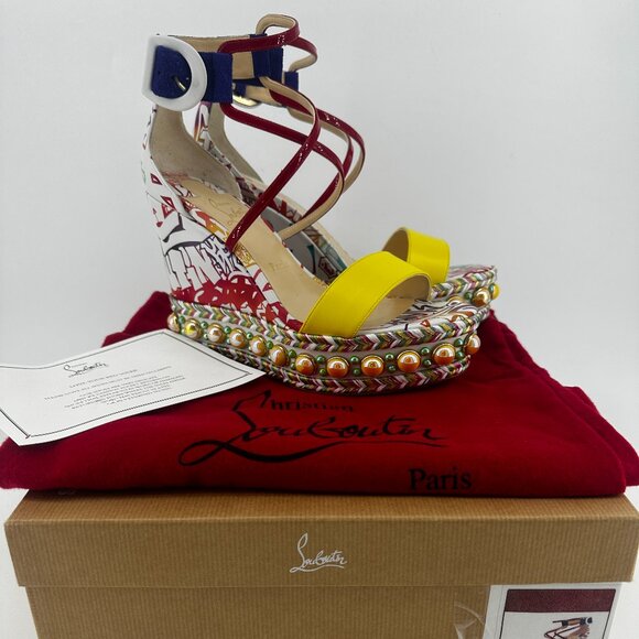 Louboutin Chocazeppe Wall Graffiti - Size 39 - Picture 1 of 7